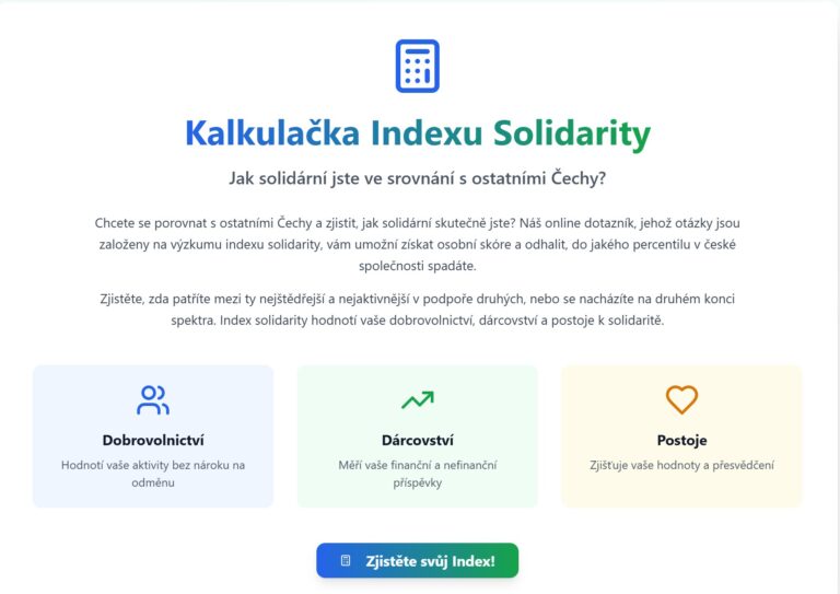 Češi pomáhají: Velký průzkum odhaluje hodnotu solidarity a dárcovství v Česku